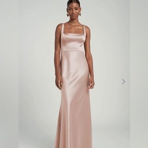 Jenny Yoo Ariana bridesmaid dress in “whipped apricot”